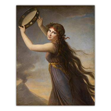 Imagem de Lady Hamilton.Élisabeth Vigée Le Brun. Reprodução de pinturas famosas. Pôster de arte de impressão em tela. Para quarto - 60 x 80 cm sem moldura