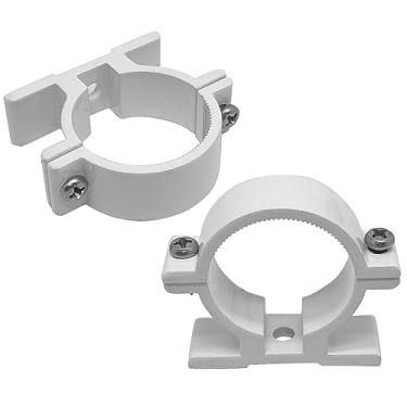 Imagem de 4 peças de clipes de tubulação de água, grampo de tubo de alumínio montado na parede, fixador de grampos C, para tubos de diâmetro externo de 32 mm/1,25 pol (2632)