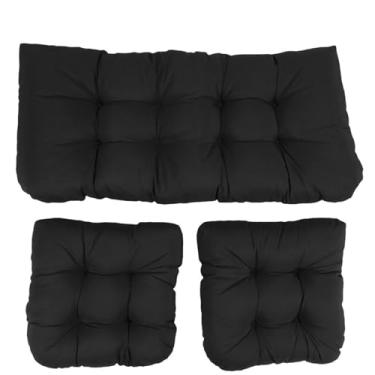 Imagem de Almofadas da Cadeira do Pátio, Almofadas Ao Ar Livre, Almofadas de Pátio para Qualquer Clima, Com Preenchimento de Fibras, Almofadas de Assento Com 3 Peças para sofá de Vime,