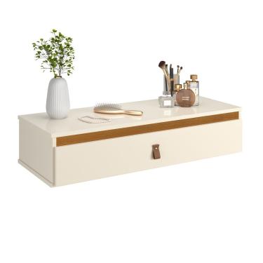 Imagem de Penteadeira Suspensa Maquiagem Com Porta E Puxador Em Couro