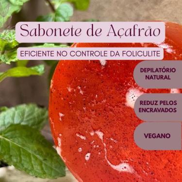 Imagem de Sabonete de Açafrão Para Foliculite e Pelos Encravados Depilatório Nat