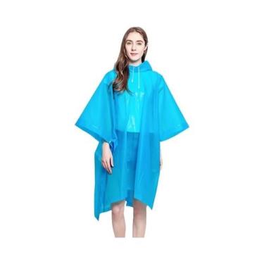 Imagem de Poncho De Chuva Transparente À Prova De Vento EVA Feminino Bicicleta M