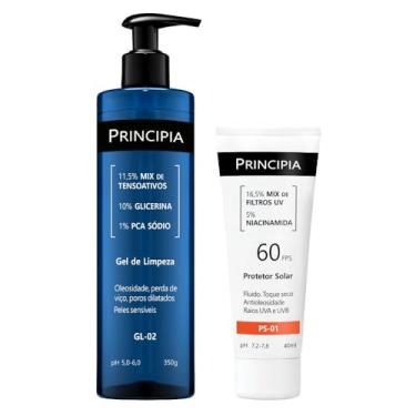 Imagem de Principia Kit Gel de limpeza GL-02 350G + Protetor solar facial PS-01 FPS 60