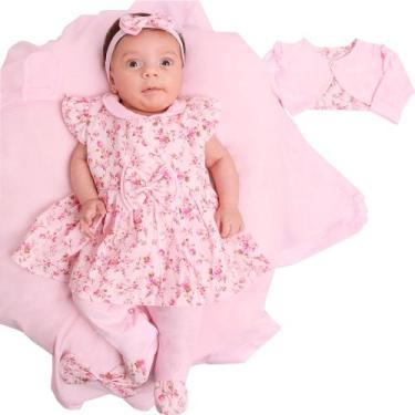 Imagem de Saída de Maternidade Menina Aconchego Penélope Floral 05 Peças P - Amo