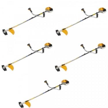 Imagem de Kit Com 5 Roçadeira A Gasolina Semi Profissional 33cc Vr330h Vulcan Trent Amarelo