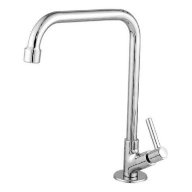 Imagem de Torneira Cozinha Giratória Cano Alto Bica Móvel Bancada - Concept Meta