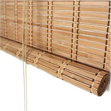 Imagem de Cortinas De Enrolar De Bambu Para Janelas, Cortinas De Rolo Rom Filtragem De Luz à Prova D'água Uv Sombra De Bambu Ao Ar Livre, Cortinas De Guarda-sol Para Deck De Garagem De Va, 80x245cm/32x96in