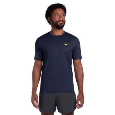 Imagem de Camiseta de Corrida Mizuno Focus Stamp Masculina, Azul, P