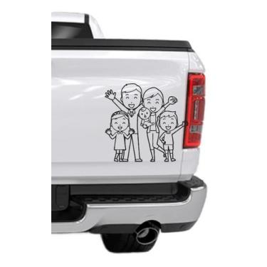 Imagem de Adesivo De Carro Familia Feliz Mod40 - Lojinha Da Luc