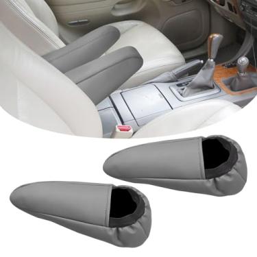 Imagem de SUNBREATH Compatível com capa de apoio de braço do assento dianteiro do carro para Lexus GX470 2003-2009 capa de descanso de braço de couro de microfibra para o lado do motorista e do passageiro, 2