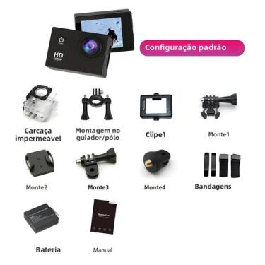Imagem de Câmera De Ação Ultra HD Com Tela De 2,0 Polegadas, Capacete À Prova D'