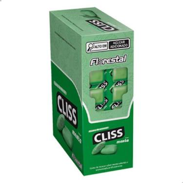 Imagem de Chiclete Cliss Cartela sabor Menta Florestal Caixa com 12 Cartelas 201