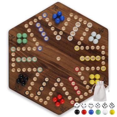 Imagem de Jogo de tabuleiro Wahartoly Fast Track Aggravation de 15 polegadas com bolinhas de gude