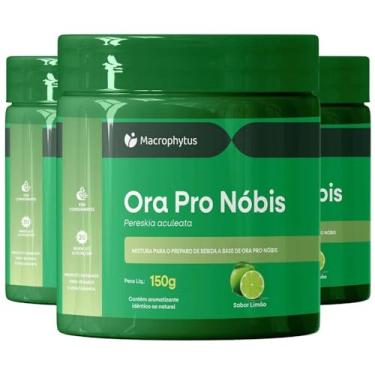 Imagem de KIT 3X Ora Pro Nobis em Pó 150g - Macrophytus (150g, Limão)