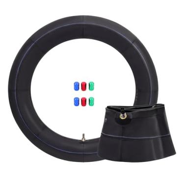 Imagem de KLWZH Tubo interno de motocicleta 130/90-16 5.00/5.10-16 compatível com 150/80-16, 140/80-16, 140/90-16 Haste de válvula reta TR4 de equilíbrio resistente, para aplicações em rua e off-road, 2 peças