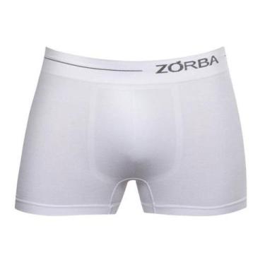 Imagem de Cueca Boxer Zorba Side 839 Sem Costura Lateral Poliamida, Branco, P