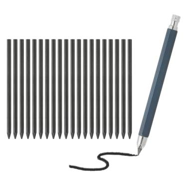 Imagem de PATIKIL Lapiseira de 5,6 mm, suporte mecânico grande para lápis de chumbo, suporte automático grande, com 20 peças, grafite 2B para desenho, arte, esboço, marcenaria, azul