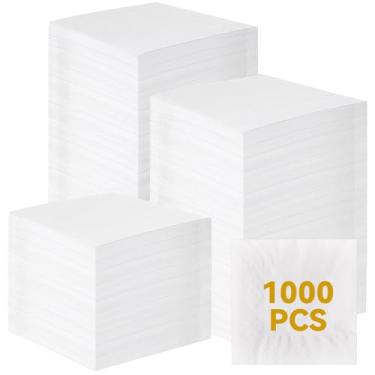 Imagem de Henoyso Pacote com 1000 guardanapos de coquetel brancos a granel 24 x 24 cm guardanapos de papel para bebidas descartáveis de 2 camadas para bar de casamento, festa, aniversário, coquetel, feriado,