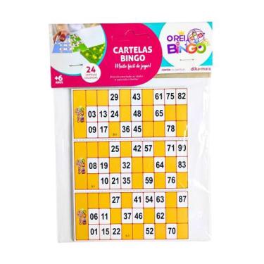 Imagem de Cartela de Bingo Rei Do Bingo Kit c/24 UN - Dikamais