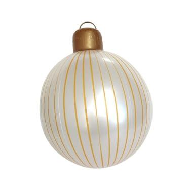 Imagem de oshhni Bola de Natal inflável, enfeite para festa, decoração de Natal, pingente pendurado para entrada de jardim, shoppings de festivais, Amarelo