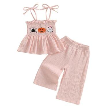 Imagem de Conjunto de Halloween para meninas pequenas, calças Kayotuas com avent