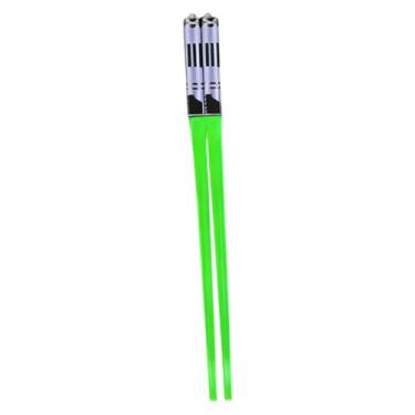 Imagem de IEUDNS 2 peças de pauzinhos de sabre de luz iluminados para festa, suprimentos portáteis para festa, bastões de LED legais, Verde