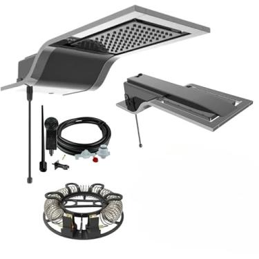 Imagem de Ducha Eletrônica de Luxo - Chuveiro com Regulagem de Pressão Intensa - Potente e Antiferrugem(220v 6500w,BLACK KHROME)