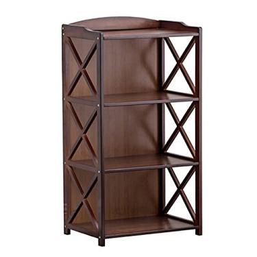 Imagem de zxb-shop Mesa de café, mesa de café, mesa de chá de bambu natural, sala de estar, quarto, sofá, mesa lateral de chá, escritório, prateleira multifuncional, prateleira de armazenamento de piso de 3