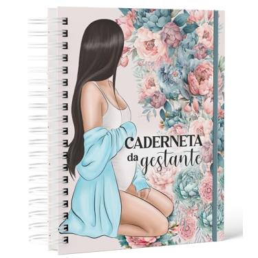Imagem de Caderneta da gestante com caderno da gravidez flowers