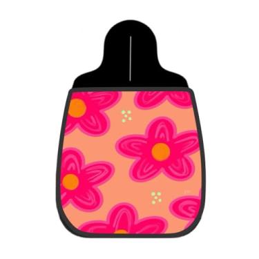 Imagem de Lixeira De Carro Organizador Lixinhocar Flores Rosa Choque Laranja 1