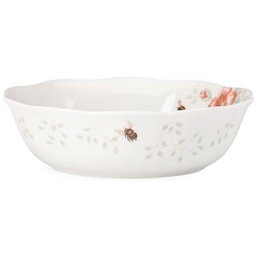 Imagem de Tigela, Tema de Borboletas com Capacidade de 1L, Material de Porcelana e Formato Redonda, LENOX 857702, Branca Colorida