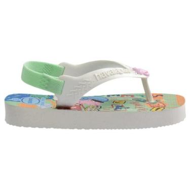 Imagem de Chinelo Havaianas Baby Peppa Pig com Elástico, Branco, 21