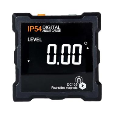 Imagem de Whtkoph Inclinômetro Digital, Medidor de ângulo Digital, Nível Eletrônico para Marcenaria, Preto, Tamanho real