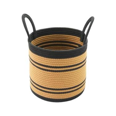 Imagem de AFXGUSD Cesto de Roupa Suja Tecido à Mão, Organizador de Armazenamento, Recipiente, Brinquedos, Roupas, Organizador para Lavanderia, 25cmx25cmx25cm