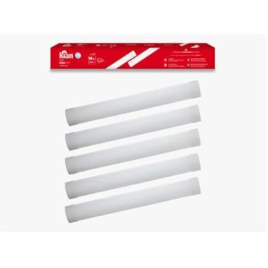 Imagem de Kit 5 Luminária Led Linear 6500k Sobrepor Casa Slim Tubular