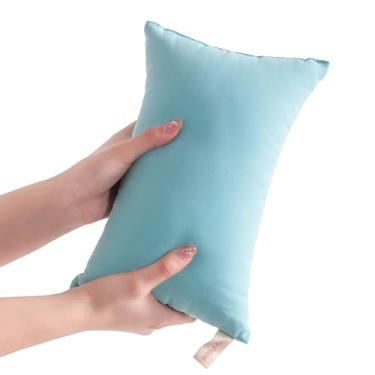 Imagem de Travesseiro pequeno, 1 pacote com almofada alternativa de 18 x 28 cm, lavável na máquina - travesseiro pequeno macio e respirável, água-marinha