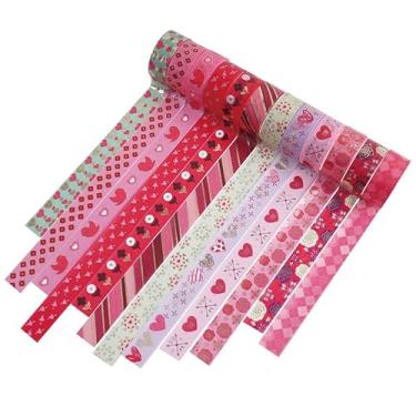 Imagem de Conjunto de adesivos Washi, adesivos transparentes decorativos para artes faça você mesmo artesanato material de diário scrapbook cartão embrulho para presente