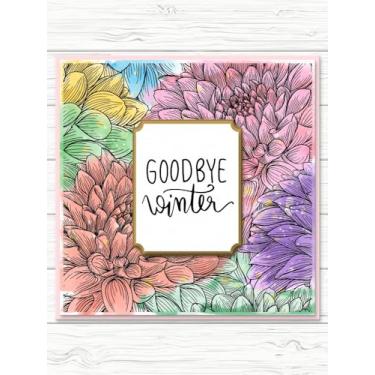 Imagem de Carimbos transparentes de fundo de girassóis para fazer cartões, fundo de flores decorativas, selos de silicone transparentes para scrapbook, materiais de scrapbook, papel em relevo, cartão de