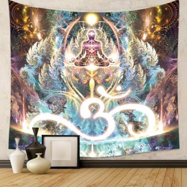 Imagem de Decoração de parede boho mandala dourada tripla para sala de estar, quarto, divisória de quarto, dormitório, pendurar na parede