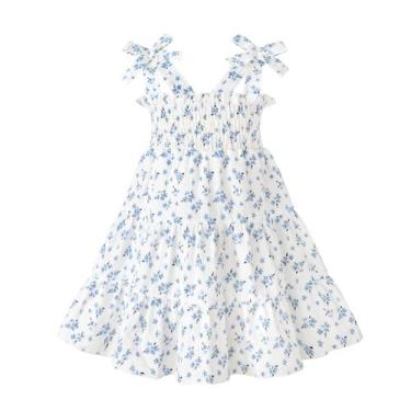 Imagem de Vestido HAPPYMA Toddler Girl Boho Floral sem mangas de 2 a 3 anos