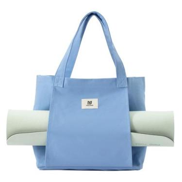 Imagem de Sacola de lona MYQ MOYAQI com suporte para tapete de ioga 50x12x37 cm