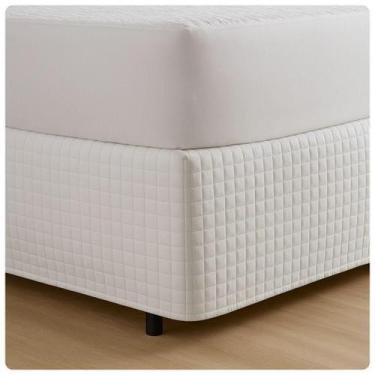 Imagem de Saia Box Casal Padrão Matelado Ultra Quadriculada Saia Cama Box Matela