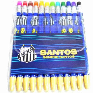 Imagem de Jogo Com 12 Lapiseiras De Cor - Santos - Mileno