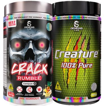 Imagem de PRÉ TREINO CRACK 300G l CREATINA CREATURE 300G l DEMONS LAB-Unissex