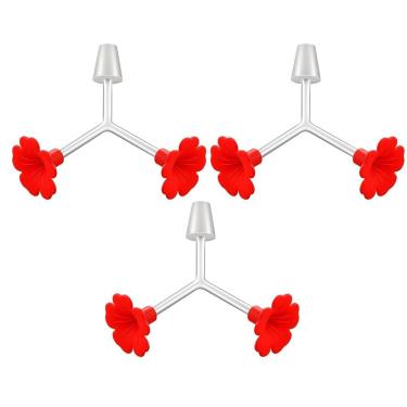 Imagem de Alimentador de beija-flor para atividades ao ar livre - Alimentador de beija-flor de grau alimentício | Suprimentos para pássaros selvagens à prova de respingos para jardim, varanda, pátio e deck de