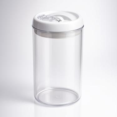 Imagem de Pote Hermético Redondo Tampa Branca com Trava Para Armazenamento de Alimentos 2 litros 22,5cm x 12cm