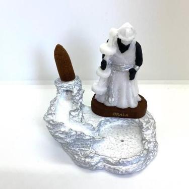 Imagem de Incensário Cascata Oxalá 12 Cm Resina - Lua Mística - 100% Original - 