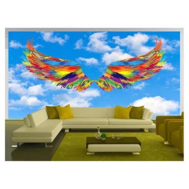 Imagem de Papel De Parede 3D Arte Asas Selfie Insta Cores 3,5M Tra306 - Você Dec