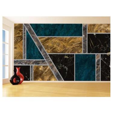 Imagem de Papel De Parede 3D Estilo Marmore Cores Formas 3,5M Mbr24 - Você Decor