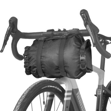 Imagem de Rhinowalk Bolsa de guidão de bicicleta impermeável de 12 L, bolsa seca com alça removível, alça de ombro, para ciclismo, acampamento, deslocamento (tipo 9400)
